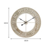 Extra Large 60cm Skeleton Rustic Roman Wall Clock Silent Non-Ticking Living Room