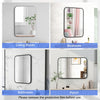 Aluminum Framed Wall Mounted Mirror Bathroom Vanity Mirror 70 cm x 50 cm