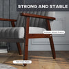 Modern Accent Chair Upholstered Armchair for Bedroom Living Room Grey