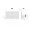 Geometric Pattern Large MDF Stylish Functional White Radiator Cover