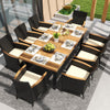 200 x 100cm Large Rectangle Table with Acacia Wood Tabletop