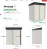 Metal Garden Shed with Lockable Door,Waterproof Outdoor Storage Box for Backyard