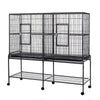 Bird Finches Canaries Budgies Cockatiels Cage Metal Double On Stand - Elegance