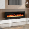 50/60 Inch Fireplace 12 Color LED Insert Wall Mounted Electric Inset Media Fire