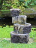 Garden Water Feature Fountain LED Lights Indoor Outdoor Statues Ornament Cascade