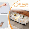 High Gloss White Coffee Table With Storage 2 Drawer RGB LED Wooden Living Room