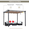 3x3(m) Pergola Gazebo Awning Canopy Garden Sun Shade Shelter Aluminium