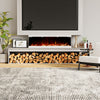Electric Fireplace Panoramic Media Fire 40-72in Wall Insert LED Fireplace Heater