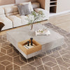 Coffee table, Side Table with Concrete Effects Modern Living Room Furniture Grey