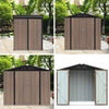 Metal Steel Garden Shed 6x8ft,3x5ft Storage Sheds Lockable Outdoor Tool House