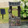 Garden Water Feature Fountain LED Lights Indoor Outdoor Statues Ornament Cascade