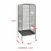 Rolling Large Bird Cage Metal Parrot Lovebird Canary Finch Aviary Budgie w/Stand