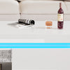 LEd Coffee Table with Drawer Storage, High Gloss Coffee Table for Living Room