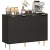 Sideboard Buffet Cabinet with Adjustable Shelves, Black