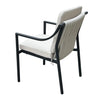 4 Seater Black Aluminium Round Garden Dining Set with Rope Chairs FTR208