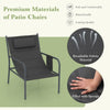 3 Piece Outdoor Patio Metal Chair & Coffee Table Set Bistro Set