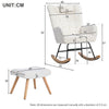 Nursing Rocking Chair with High Backrest and Footstool Rocking Chair for Nursery