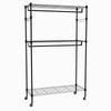 Heavy Duty Metal Double Rail Clothes Garment Hanging Rack Shelf Display Stand UK