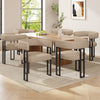 Ergonomic Dining Chairs Set of 2/4/6 with Curved Backrest, Lamb Fleece Fabric