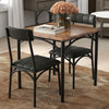 3-Piece Dining Table Set for 2 Compact Kitchen Table & Chairs Space Saving Squar