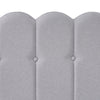 UPHOLSTERED BED 3FT SINGLE BED FRAME WITH WOOD SLATS & WINGED HEADBOARD, GREY