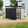 8.5ft x 5.4ft Pent Metal Garden Storage Shed Motorcycle Sheds with Lockable Door