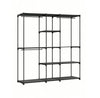 Industrial Open Wardrobe Clothes Rail Rack Bedroom Storage Metal Unit Shelves