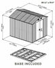 Metal Garden Shed 6 X 4, 8 X 4, 8 X 6, 10 X 8 Garden Storage WITH FREE BASE New