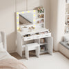 Dressing Table With Drawers Mirror Stool Set Makeup Desk Vanity Table Bedroom
