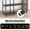 Kitchen Utility Storage Shelf 5-Tier Coffee Bar Table with Power Outlets-Black