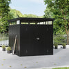 Garden Shed 6.6x8.5FT Metal Pent Roof Outdoor Storage House for Tool Bike