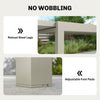 Extending Garden Table, Aluminium Outdoor Dining Table for 8-10, Light Grey