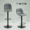 Bar Stools Set of 2, Modern Swivel Barstools for Dining Room, Green