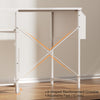 Computer Desk with LED Lights & Adjustable Monitor Stand, Writing Desk, White