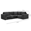 Dusk Brooklyn Ink Velvet Small Left Hand L-Shape Sofa RRP £1600