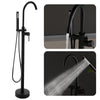 Bathroom Tap Bath Shower Mixer Black Floor Mounted Free Standing
