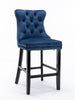 Luxury Grey/BEIGE/BLACK Velvet Bar Stools Kitchen Breakfast Barstools Set of 2 4