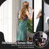 Wall-mounted Jewelry Storage Cabinet Door Hanging Jewelry Armoire w/ Full Mirror