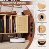 Boho Record Storage Table Record Player Stand w/ Charging Station