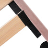 UPHOLSTERED BED 3FT SINGLE BED FRAME WITH WOOD SLATS & WINGED HEADBOARD, PINK