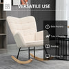 Nursing Rocking Nursery Glider Rocker Armchair for Living Room, Beige