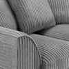 Corner Grey Jumbo Cord 6-7 Seater Modular Sofa with Spacious Footstool Included