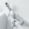 Modern Chrome Bathroom Bath Shower Mixer Filler Tap Brass Square Handset Hose