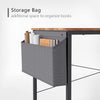100x50cm Vintage Computer Desk with Storage Bag Writing Study Workstation Home