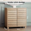 Levede Bathroom Under Sink Cabinet Basin Storage Cupboard 2 Door Oak Vanity Unit