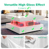 High Gloss LED Coffee Table With 2 Drawers Modern 2 Tier Square Centre Eovxburl