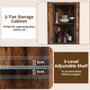 Industrial Corner Bar Cabinet, 4 Tier Freestanding Rack with Glass Holder