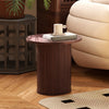 40CM/60CM Coffee Table Round Wood Side Table Sets With Hidden Storage Walnut