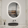 Oval LED Bathroom Mirror Adjustable LED Colors Anti-fog Dimming&Memory Function