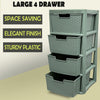 Large Rattan Drawer Storage Unit 2/3/4 Drawers Units Bedroom Office Desktop Draw